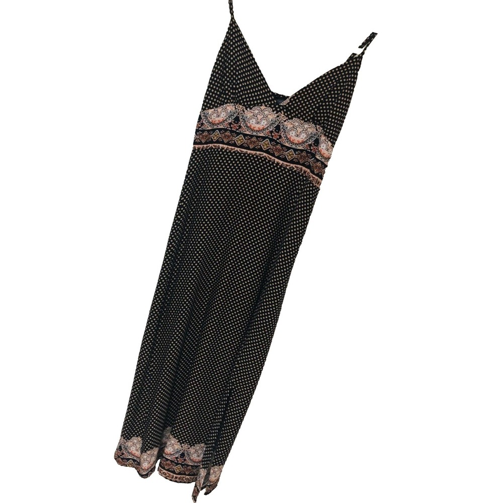 Ivory Love Babydoll Midi Maxi Dress Womens S Smock ALine‎ Abstract Floral Brown